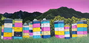 Beehives and mountains